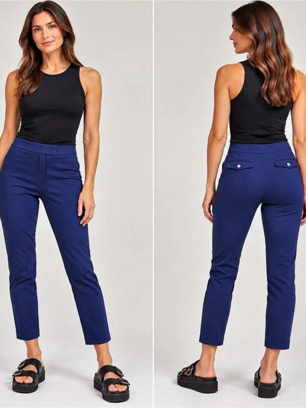 Juicy Couture Women's Skinny cropped Pants in Blue, Size 0 EUC